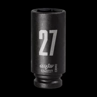 MJW Udarni nasadni ključ 1/2" dugi, 6-kraki, 27 mm